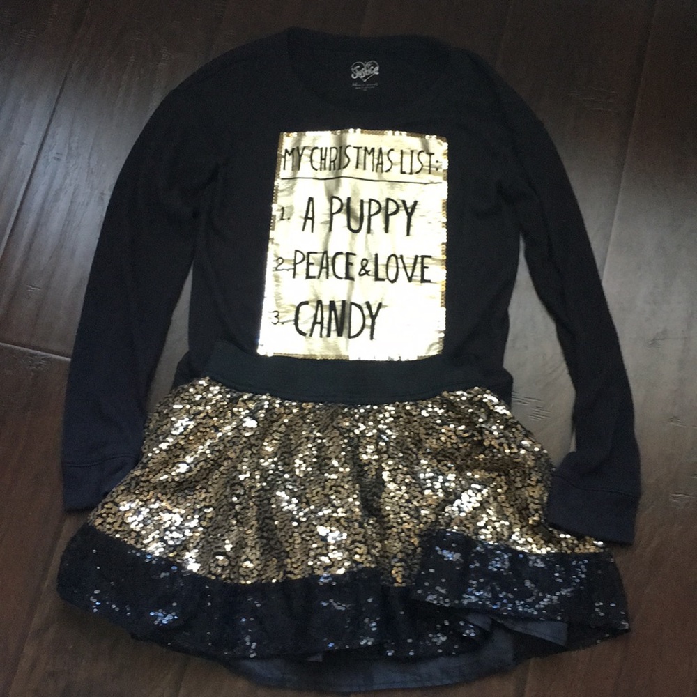 Girls Xmas Justice outfit.
